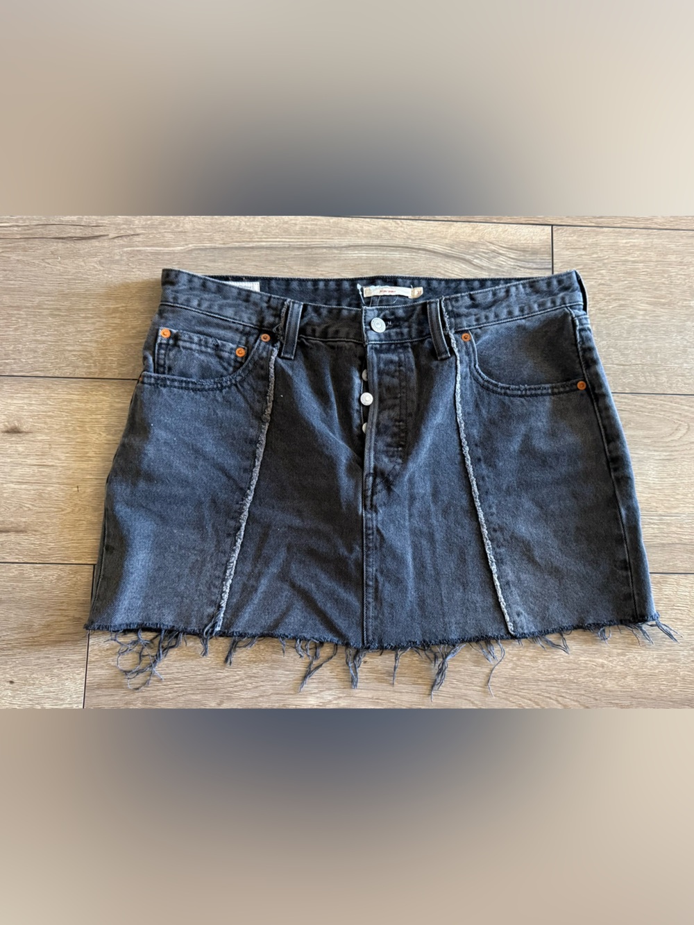 Black Levi’s Icon Denim Mini Skirt